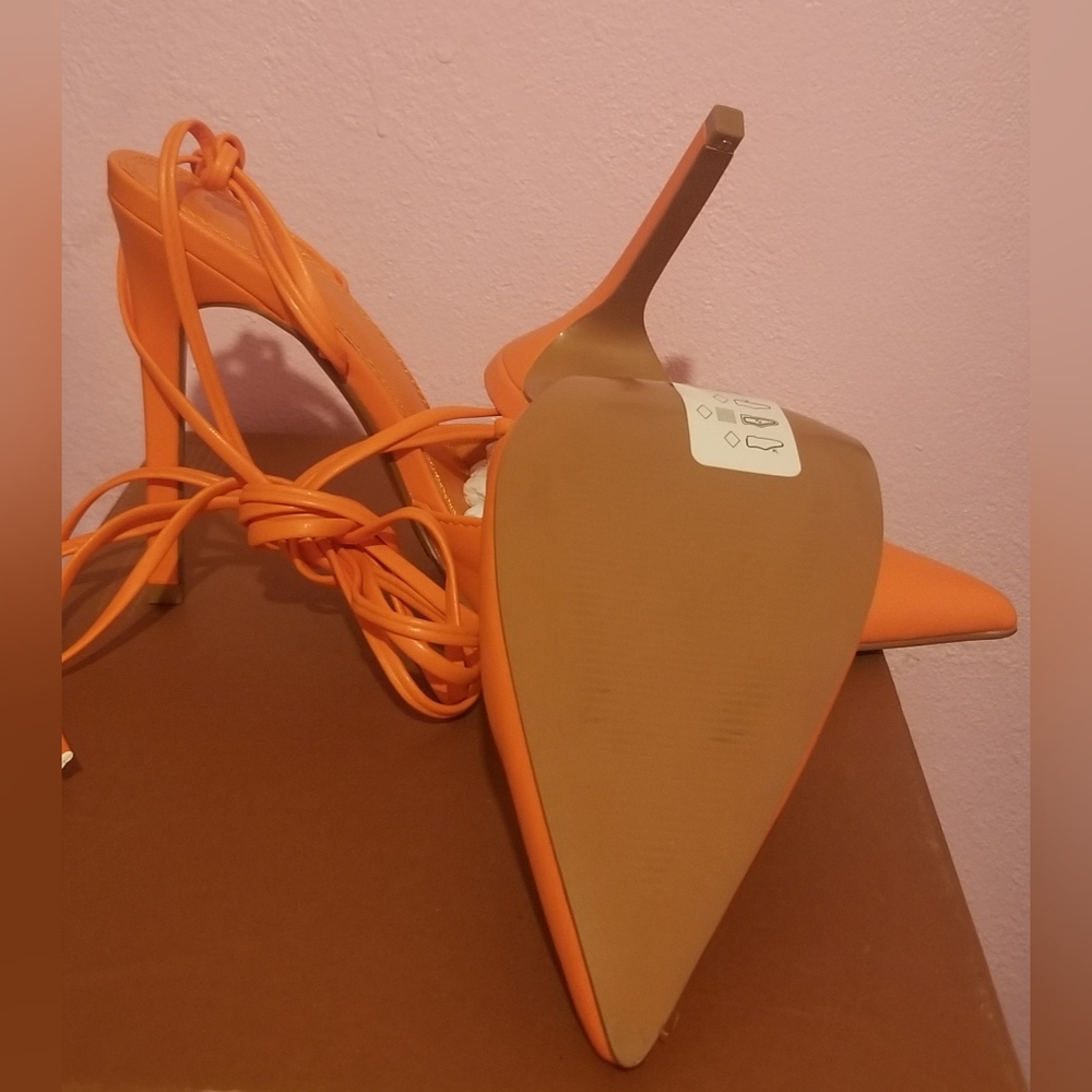 Asos Orange strappy pump